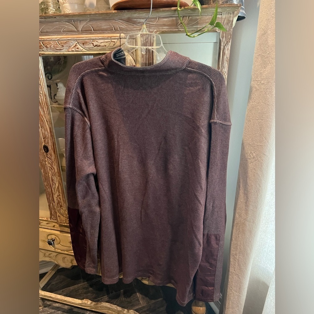 Michael Kors Mens 3X Maroon 1/4 zip Pullover Sweater - Picture 3 of 7